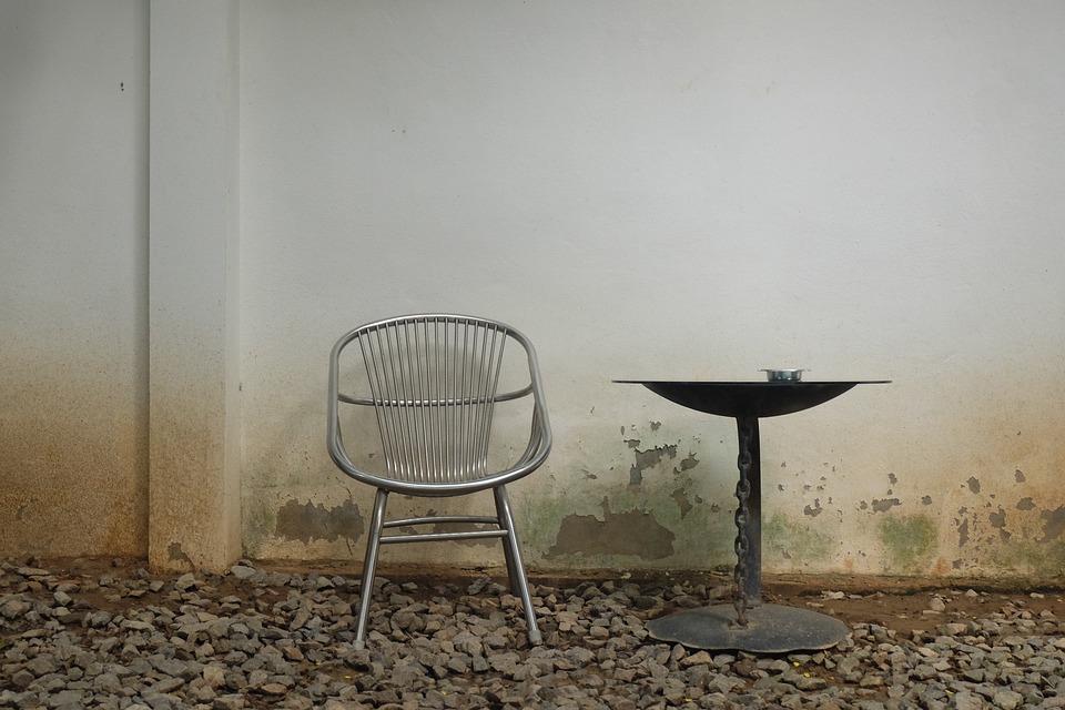chair and table